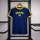 Camisa Bandeira do Brasil Bordada Torcedor Premium de Algodão